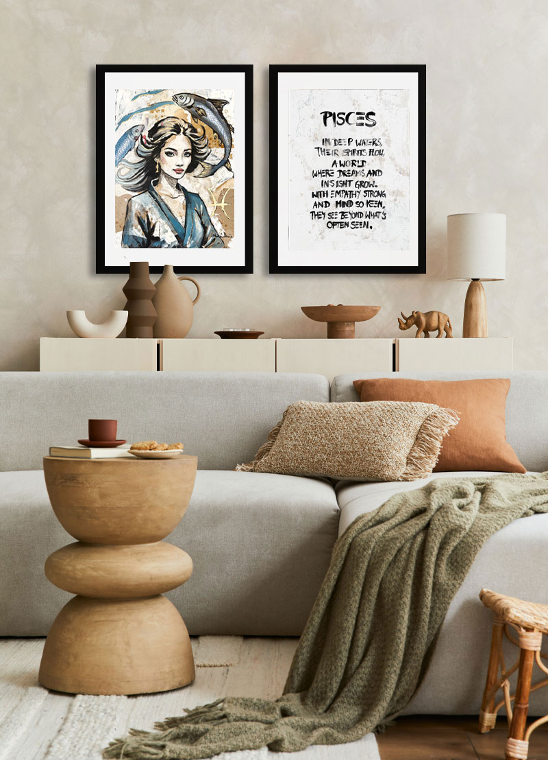 Sternzeichen Fische Poster