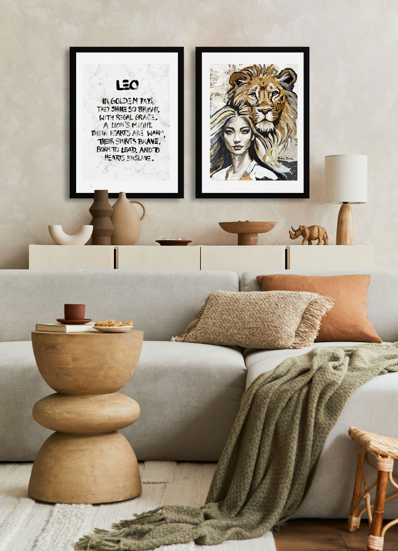 Poster Sternzeichen Löwe Interior