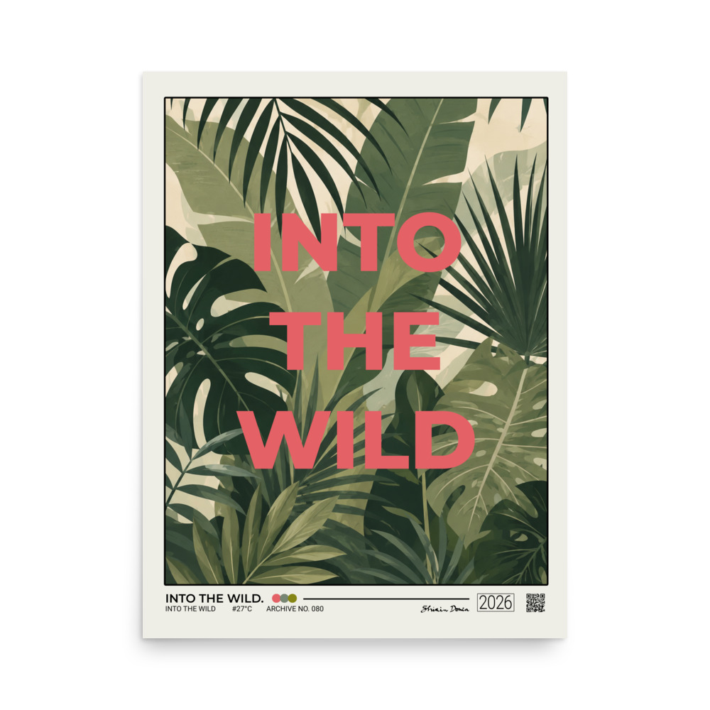 Tropisches Wandkunst-Porträt mit Papagei, Kollektion Into the Wild von Shirin Donia