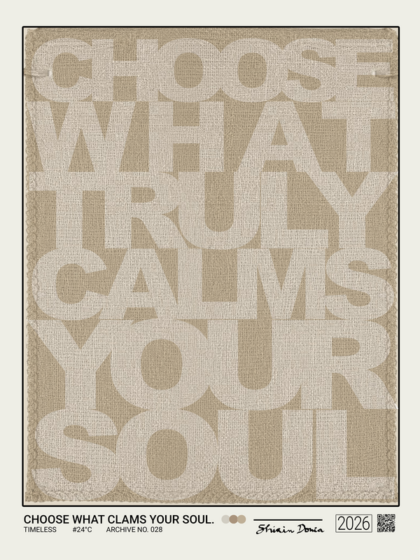 CHOOSE WHAT CALMS YOUR SOUL, Kunstdruck von Shirin Donia, ohne Rahmen