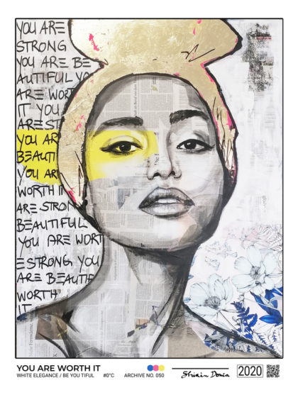 Be You Tiful, Kunstdruck von Shirin Donia, ohne Rahmen