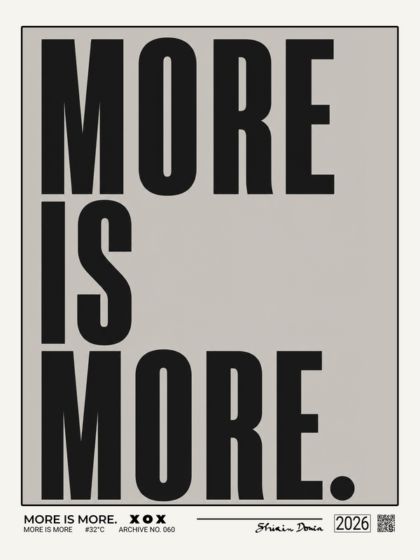 MORE IS MORE, Kunstdruck von Shirin Donia, ohne Rahmen