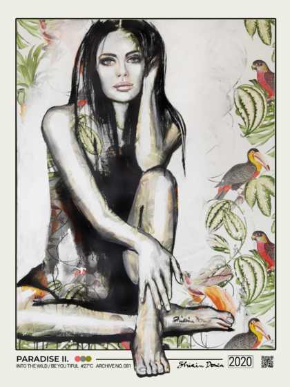 PARADISE II, Kunstdruck von Shirin Donia, ohne Rahmen