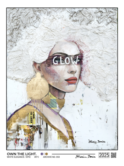 Own the light, Kunstdruck von Shirin Donia, ohne Rahmen