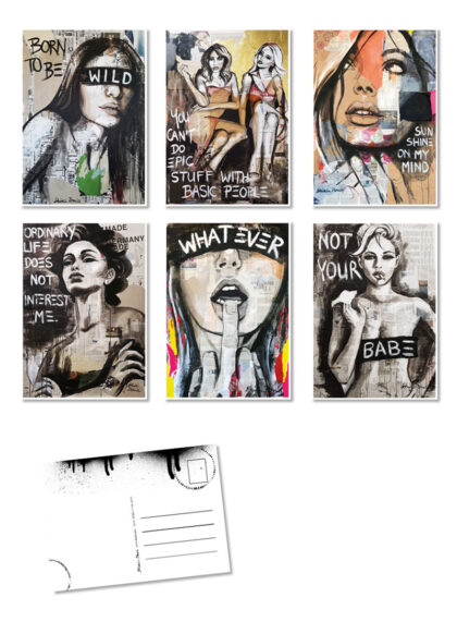 Postcard Set REBEL by Shirin Donia