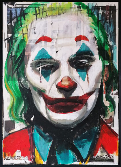 HAHAHA, hand-embellished print by Shirin Donia, series LEGENDARY 2021