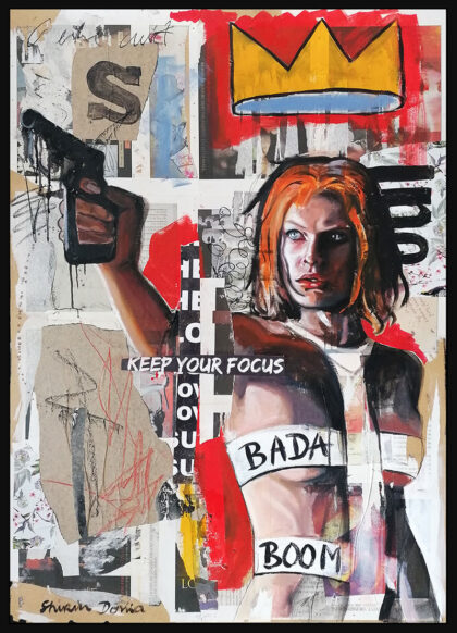 BADA BOOM, hand-embellished print by Shirin Donia, series LEGENDARY 2021