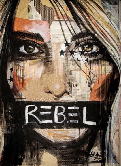 REBEL – Leinwanddruck handbemalt