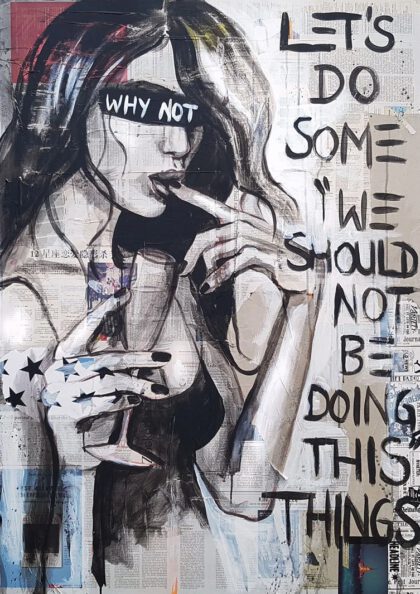 THINGS, hand-embellished print by Shirin Donia, series REBEL 2019