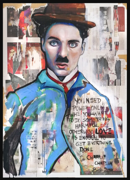 LOVE IS ENOUGH, hand-embellished print by Shirin Donia, series LEGENDARY 2021