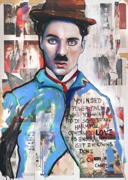 LOVE IS ENOUGH, hand-embellished print by Shirin Donia, series LEGENDARY 2021