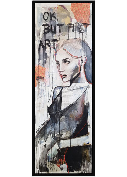 FIRST ART, hand-embellished print by Shirin Donia