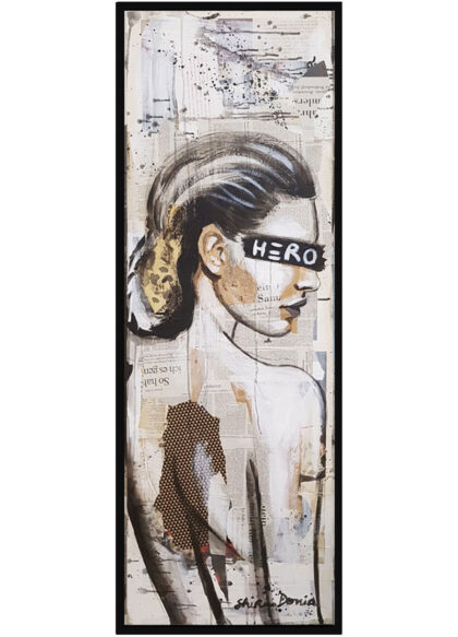 HERO 2, hand-embellished print by Shirin Donia, series FACADE 2018