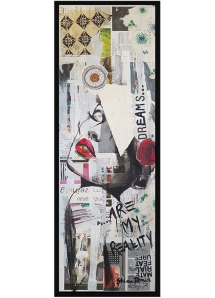 REALITY, hand-embellished print by Shirin Donia, series FACADE 2018