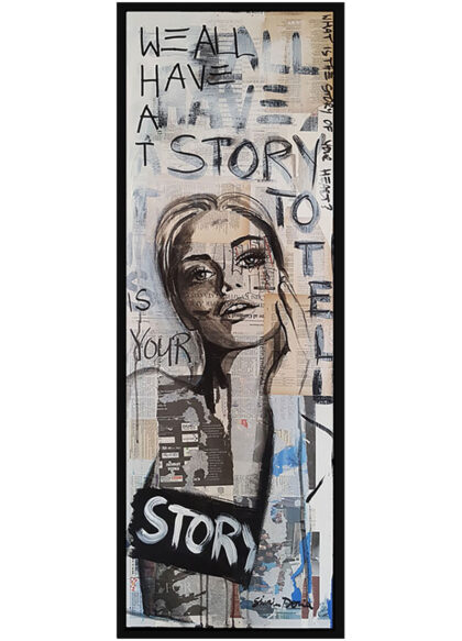 STORY, hand-painted original by Shirin Donia, series FACADE 2018
