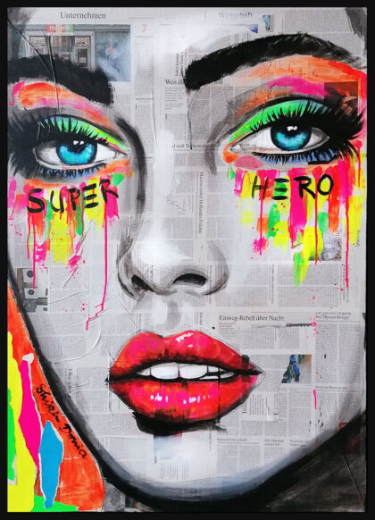 SUPER HERO, Unikat von Shirin Donia, Serie SUPERPOWER 2020