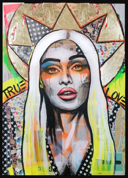 TRUE LOVE, Unikat von Shirin Donia, Serie SUPERPOWER 2020
