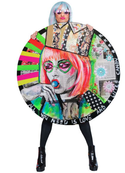 ALL YOU NEED, hand-embellished print by Shirin Donia, series SUPERPOWER 2020