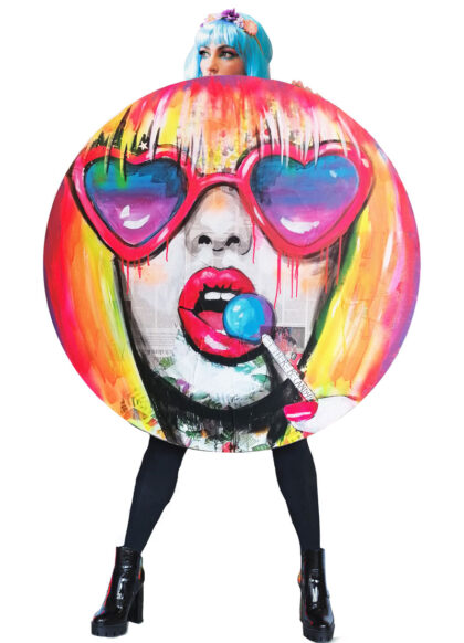 CANDY, hand-embellished print by Shirin Donia, series SUPERPOWER 2020