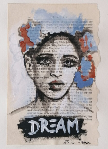M: DREAM, hand-embellished print by Shirin Donia, series MINNIES 2020