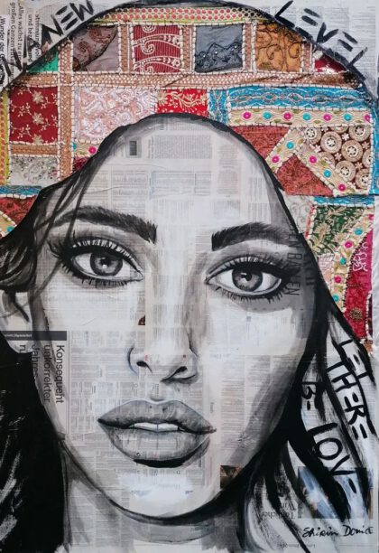 ON A NEW LEVEL, handveredelter Print von Shirin Donia, Serie BE YOU TIFUL 2020