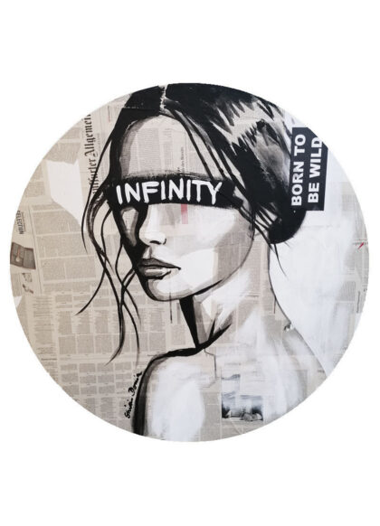 INFINITY, hand-embellished print by Shirin Donia, series BE YOU TIFUL 2020