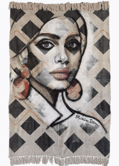 PROUD, hand-embellished print by Shirin Donia