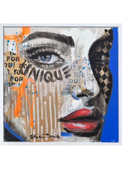 UNIQUE II, hand-embellished print by Shirin Donia, series INSPIRED 2023