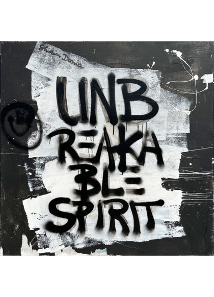 UNBREAKABLE SPIRIT, hand-embellished print by Shirin Donia, series SELFMADE 2023