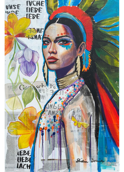 STRENGTH, handveredelter Print von Shirin Donia, Serie THE FUTURE IS NOW 2023