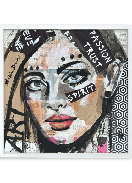 SPIRIT, hand-embellished print by Shirin Donia