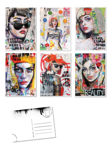 Postcard Set STREETART by Shirin Donia