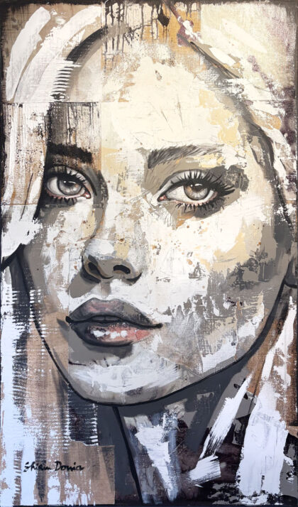 SALOME, hand-embellished print by Shirin Donia, series EPIC 2025