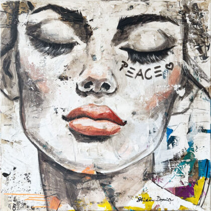 PEACE, painting by Shirin Donia