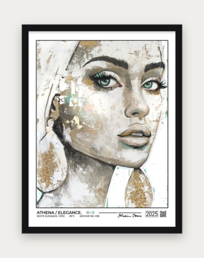 ATHENA / ELEGANCE Poster mit schwarzem Rahmen
