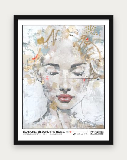 BLANCHE / BEYOND THE NOISE Poster mit schwarzem Rahmen