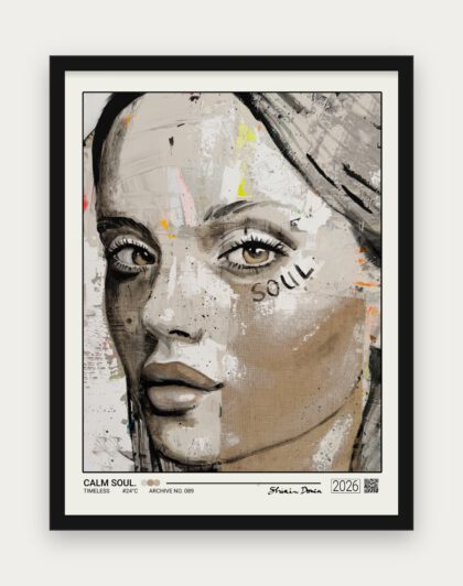 CALM SOUL Poster mit schwarzem Rahmen