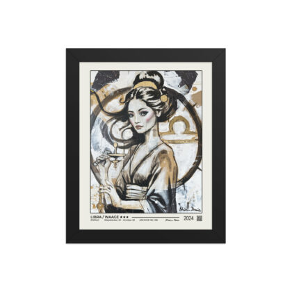 106-libra-waage Framed poster
