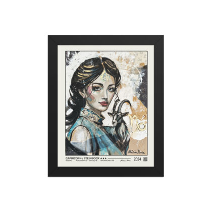 109-capricorn-steinbock Framed poster