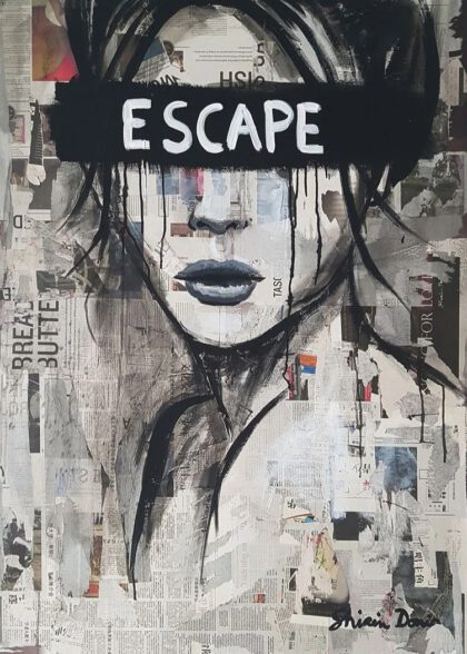 ESCAPE handveredelter Print, Motiv