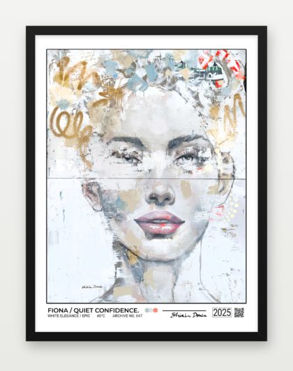 QUIET CONFIDENCE Poster mit schwarzem Rahmen