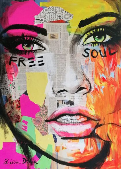 FREE SOUL handveredelter Print, Motiv