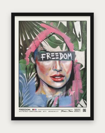 FREEDOM Poster mit schwarzem Rahmen