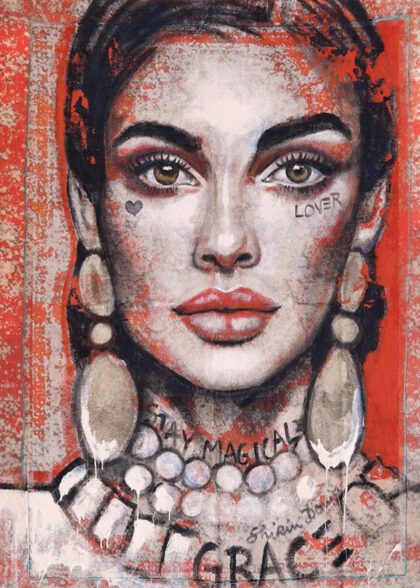 GRACE handveredelter Print, Motiv