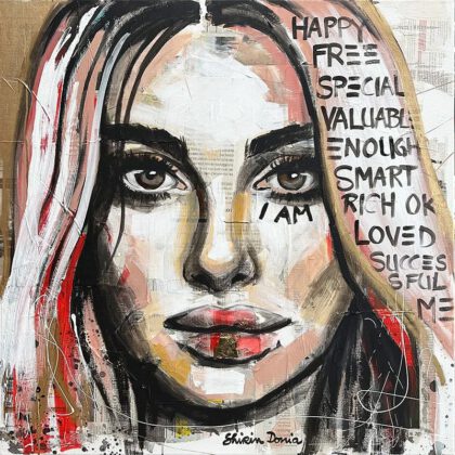 I AM... handveredelter Print, Motiv