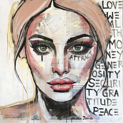 I ATTRACT... handveredelter Print, Motiv
