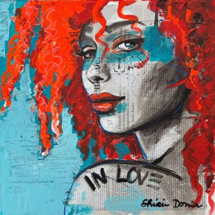 IN LOVE handveredelter Print, Motiv
