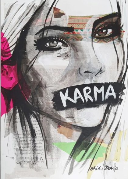 KARMA 2 handveredelter Print, Motiv