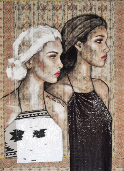 LADIES - Hand-embellished print