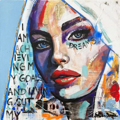 LIVING OUT MY DREAMS handveredelter Print, Motiv